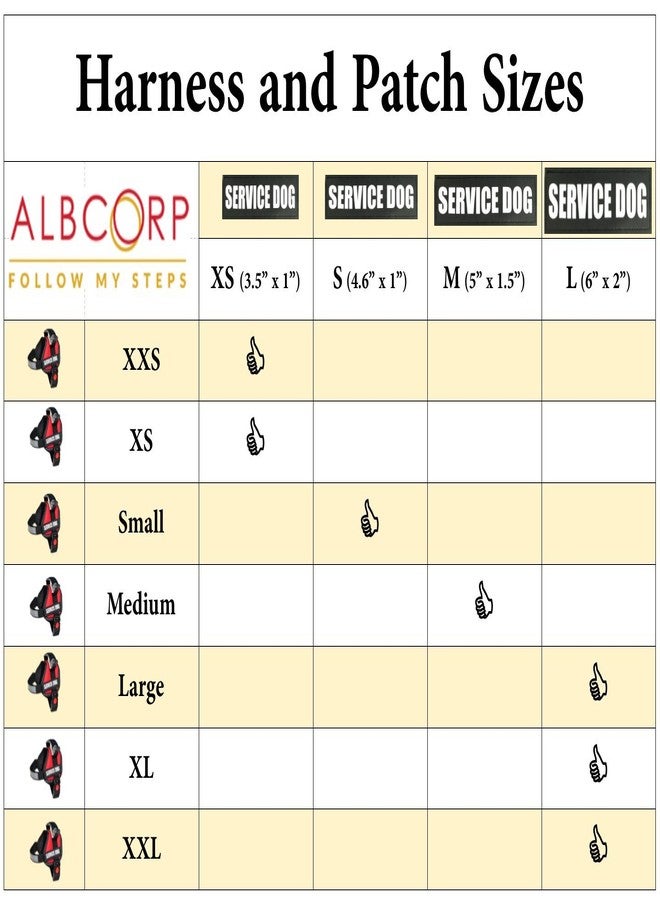 ALBCORP رقع عاكسة من ألبكورب للكلاب المدربة على الخدمة، مزودة بظهر لاصق، مناسبة لسترات/أحزمة حيوانات الخدمة، مقاس متوسط (5 × 1.5) بوصة - Image 5